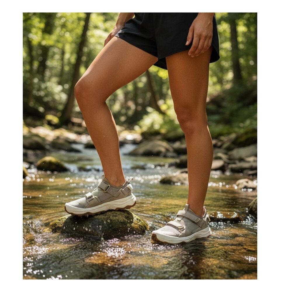 Teva Outflow Water Sneaker Womens 9 Nude Quick Dry Mesh Trail Hiking Shoe - Picture 3 of 16